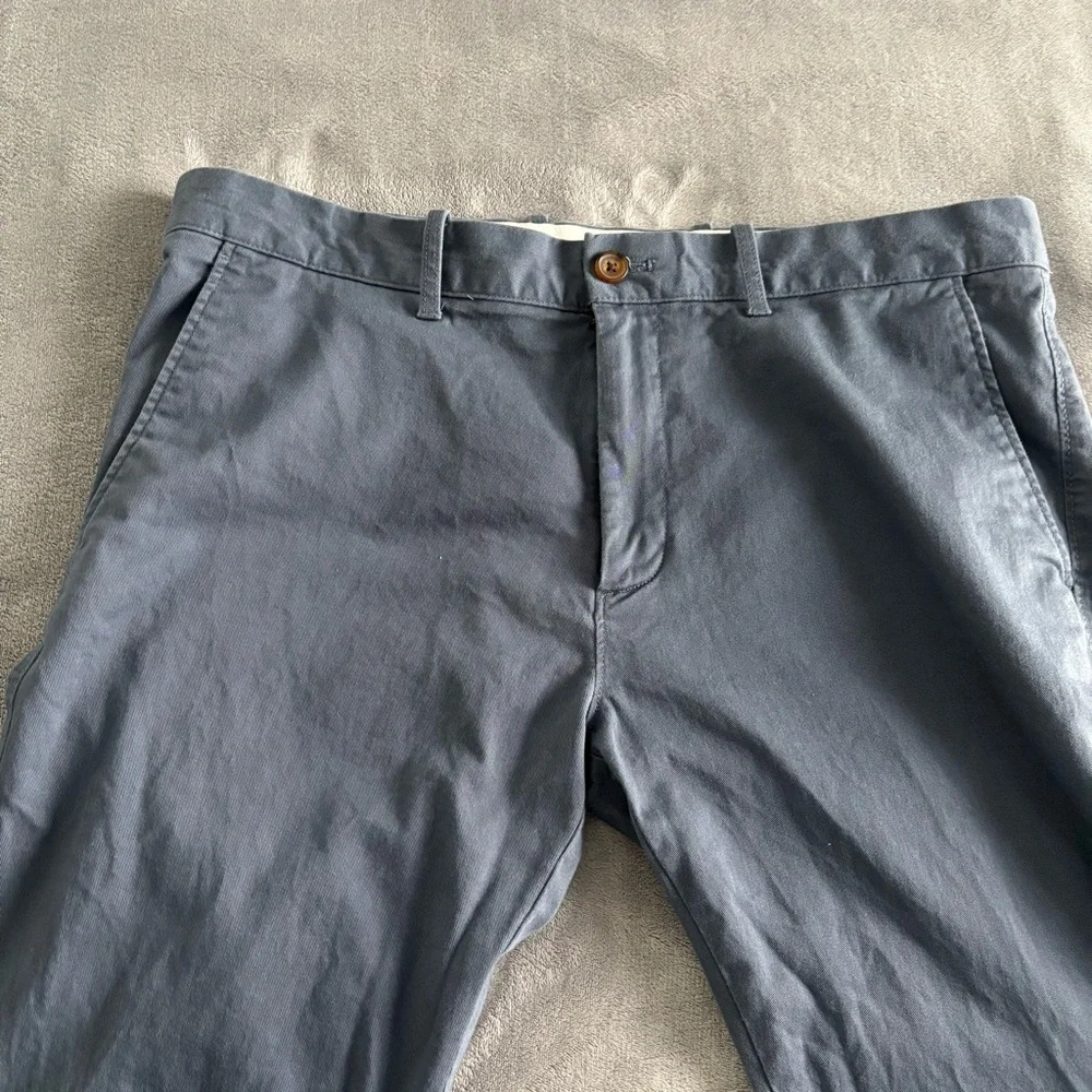 J. Crew Flex‎ Slim Fit Mens Chino Pants Blue Casual Trousers 36x32